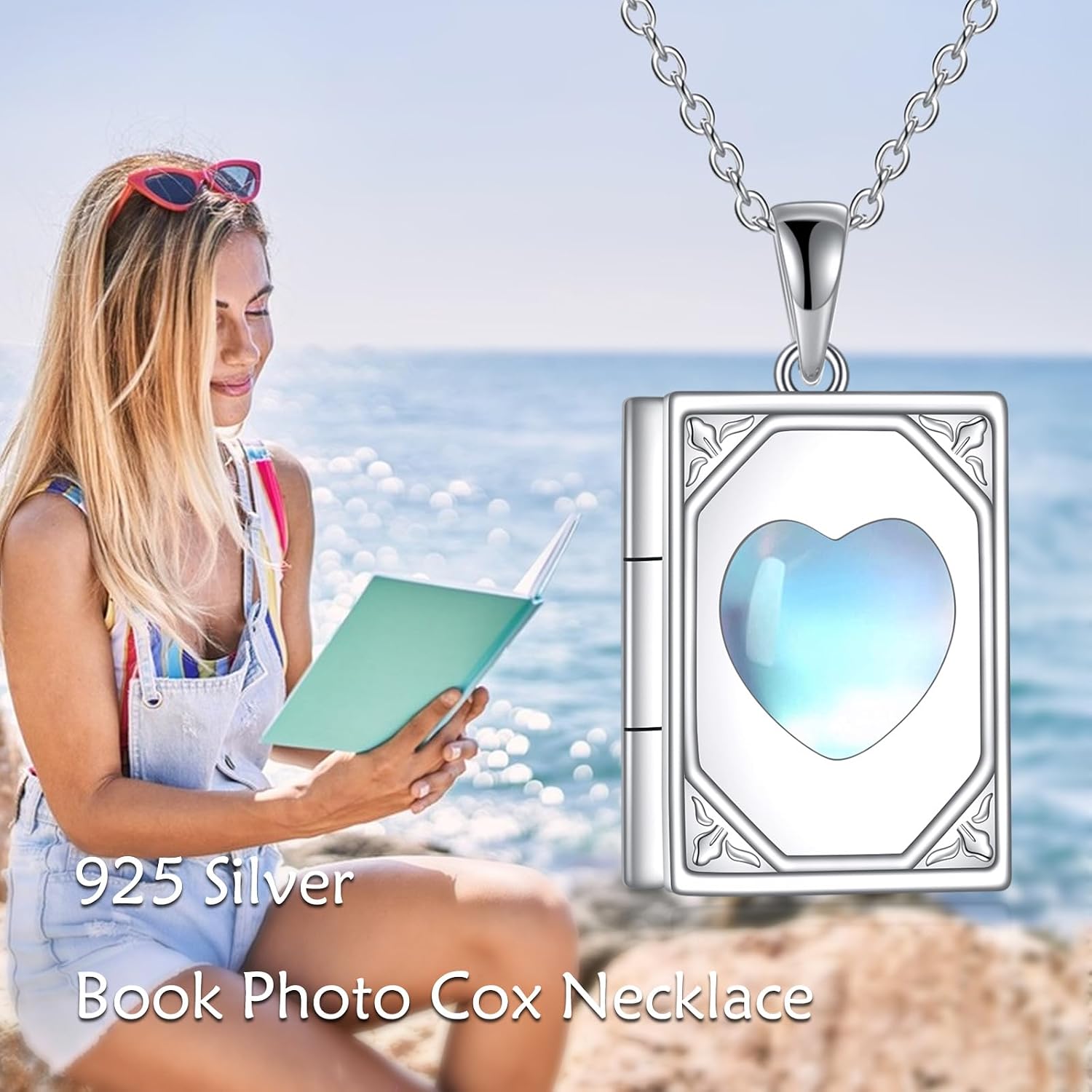 Locket Pendant Necklace Sterling Silver Memory Photo That Holder Pictures Jewelry Gift Christmas Graduation Day