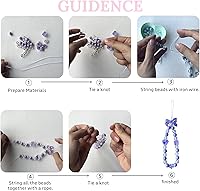 Vista 6 de SHUANGART Kit de 252 piezas de cadena de teléfono, abalorios para teléfono celular, juego de correa de muñeca con cuentas acrílicas surtidas