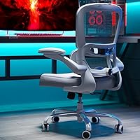 Vista 8 de Silla de oficina – Silla de escritorio ergonómica con soporte lumbar ajustable, silla de computadora de malla, silla ejecutiva para oficina en casa