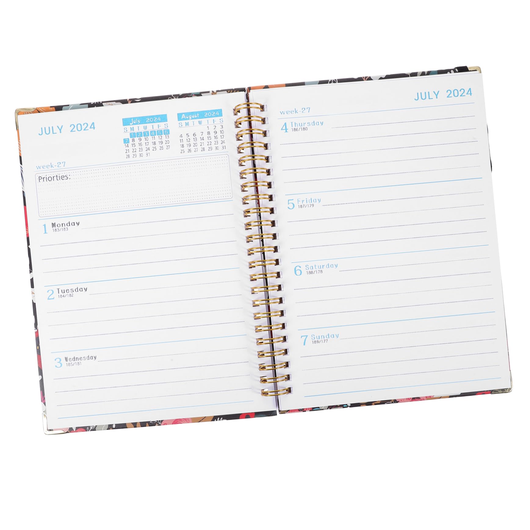 Lurrose 4pezzi Pianificatore Accademico Portatile Organizer Compatto Per Agenda Settimanale e Mensile Per Studio e Lavoro Pagine Per Note e Pianificazione