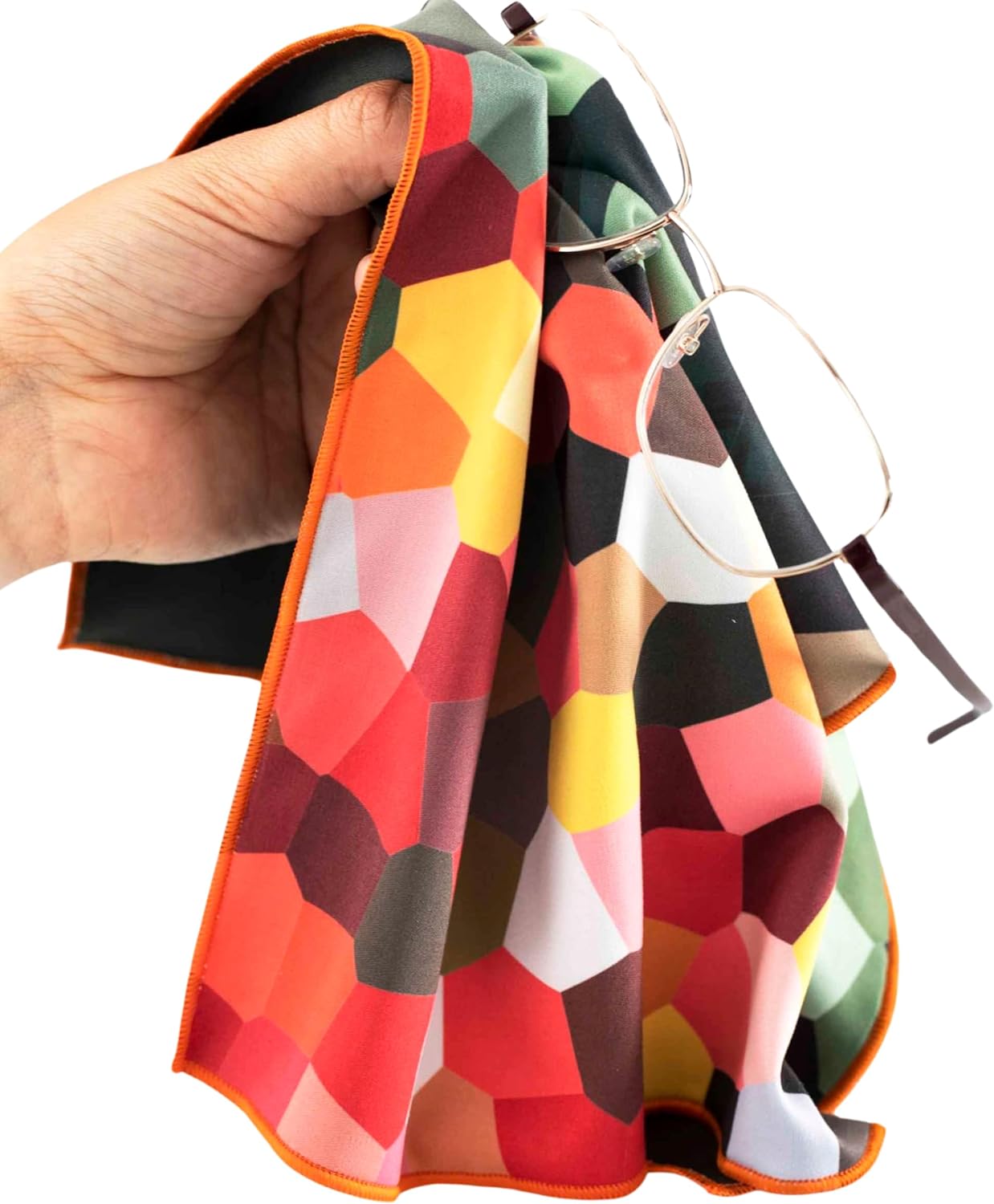 Barroccu & Co XXL Microfiber Cleaning Cloth Set (3-Pack) – Professional 17×12 Lens & Screen Cloths for Glasses, Cameras & Tech – Premium Ferns/Maple/Blossom Designs