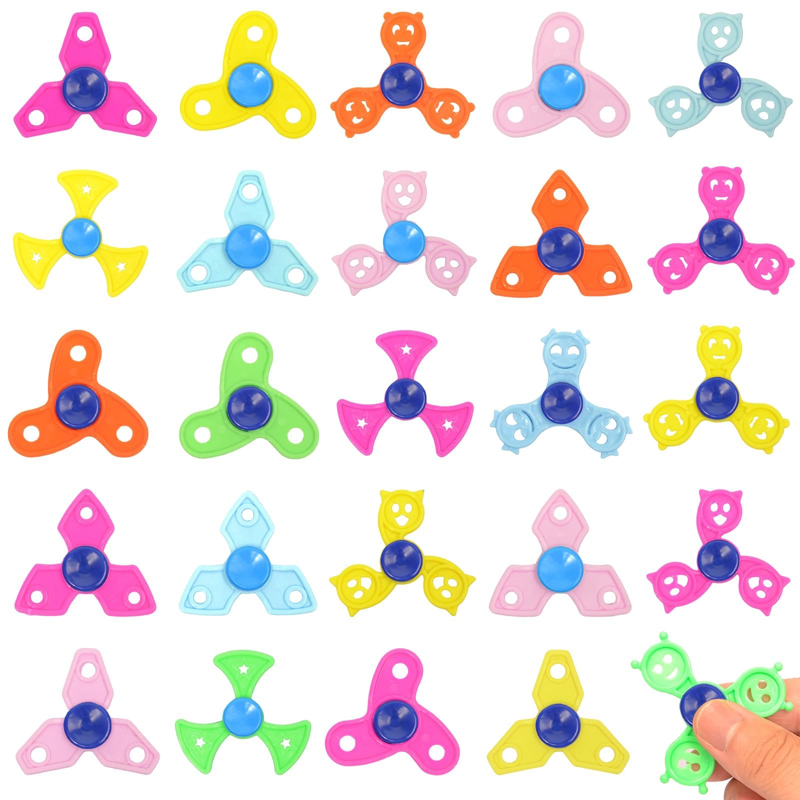 Makorobi 50 Pack Party Bag Fillers for Kids Mini Fidget Spinners Bulk Fidget Toy Fidget Bulk Toys Stress Relief Sensory Toys for Classroom Prizes Return Gifts for Kids