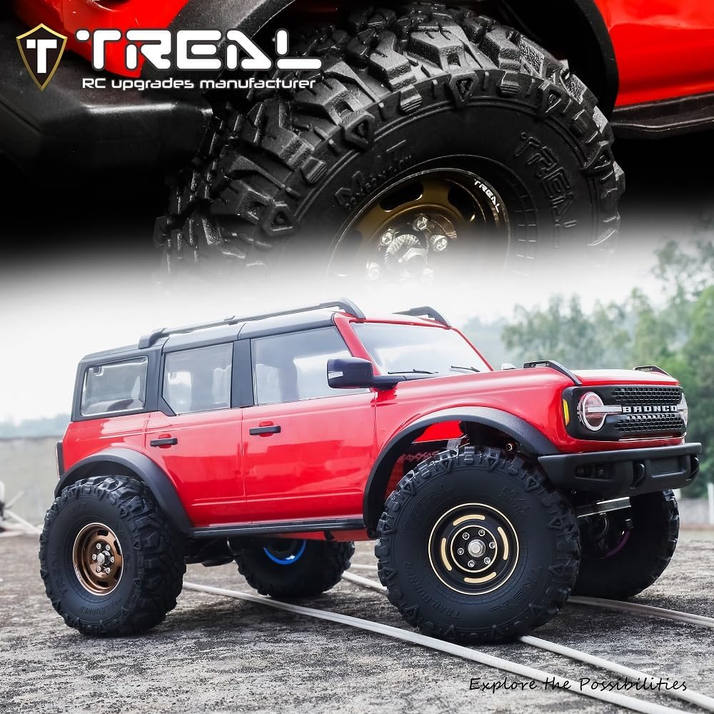 TREAL 1.0 Tires Soft Sticky RC Crawler Tires TrailBurner 62mm (4P) for 1/24 1/18 SCX24 AX24 FCX24 TRX4M