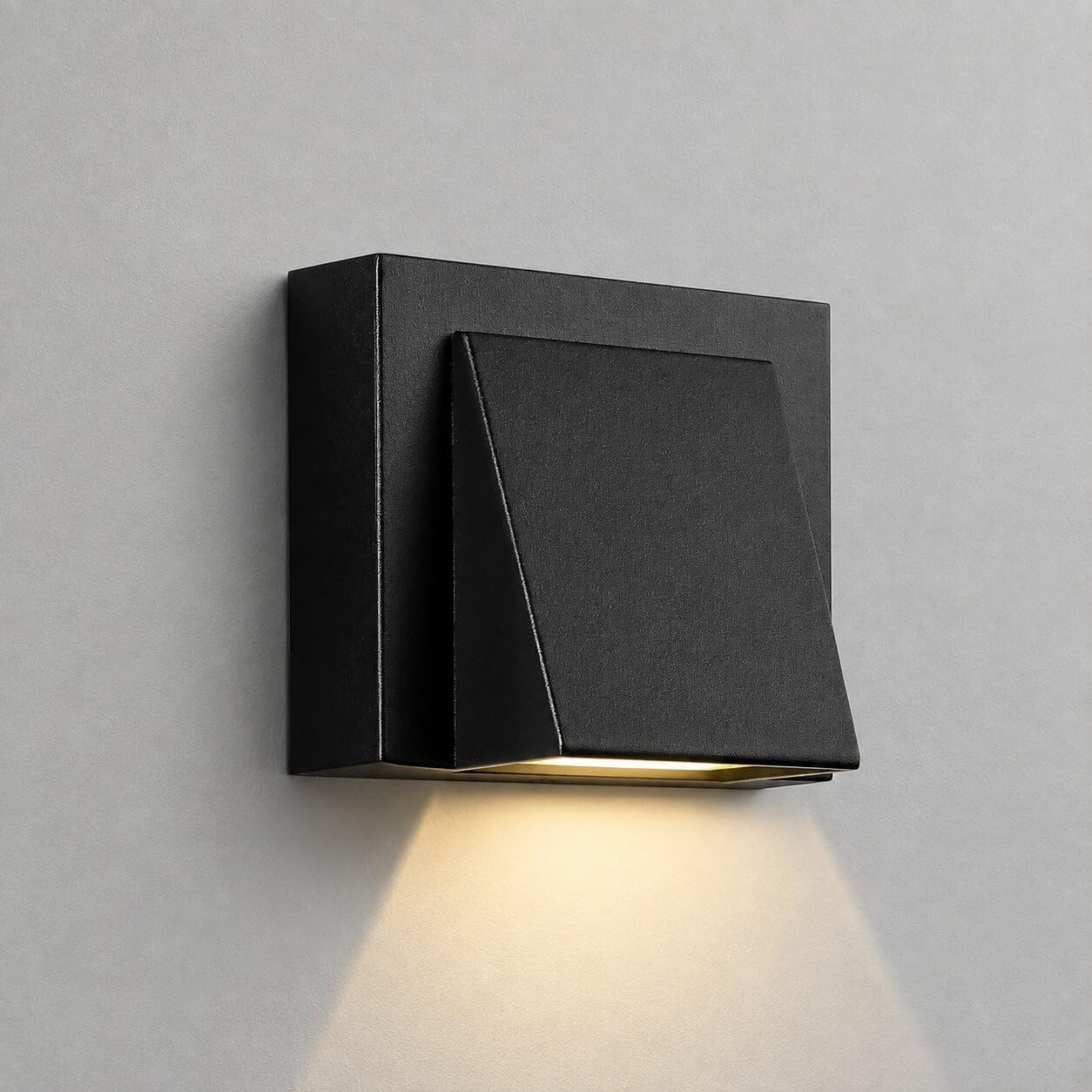 Modern Outdoor Wall Light LED, Matte Black Aluminum Waterproof Wall Sconce IP65, Exterior Downward Wall Lamp for Porch, Patio, Garden, Garage, Balcony, Entryway, Hallway, Warm White Lighting-image-23