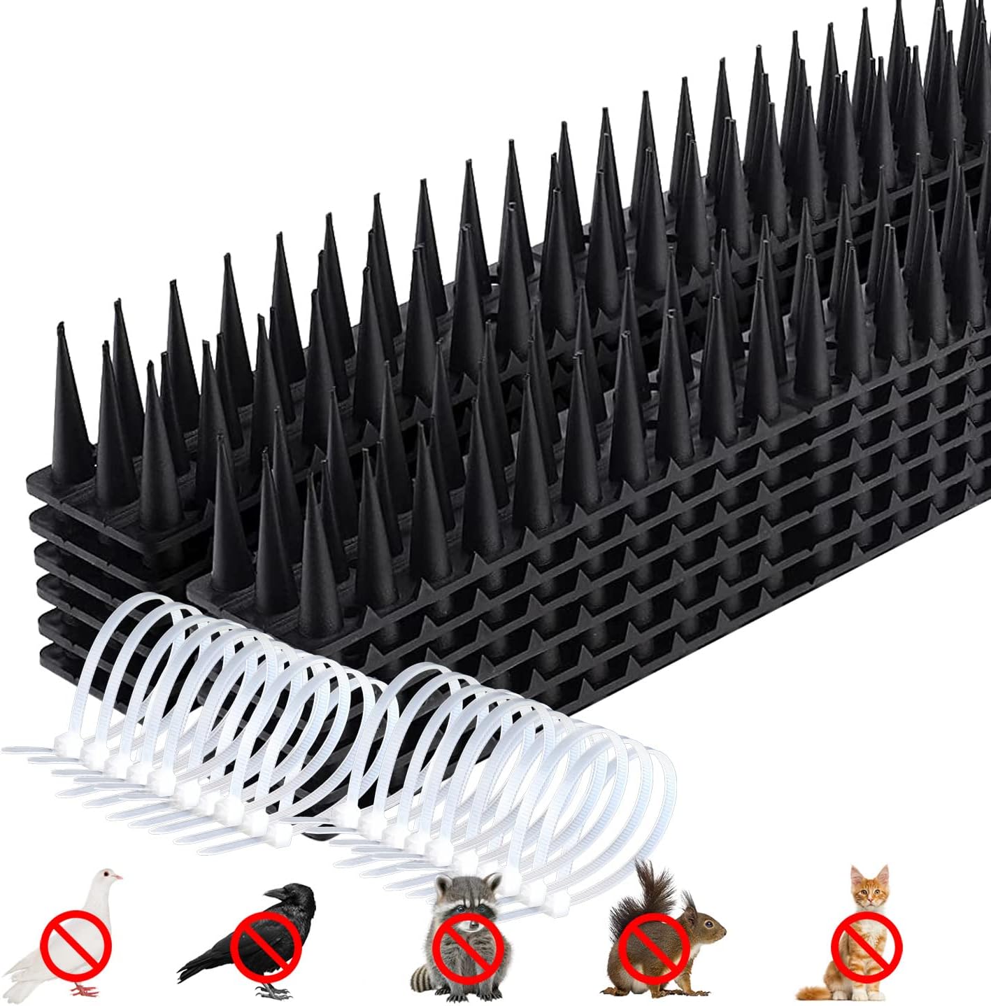 Plastic Bird Spikes for Outside Birds Deterrent Spikes for Keeping