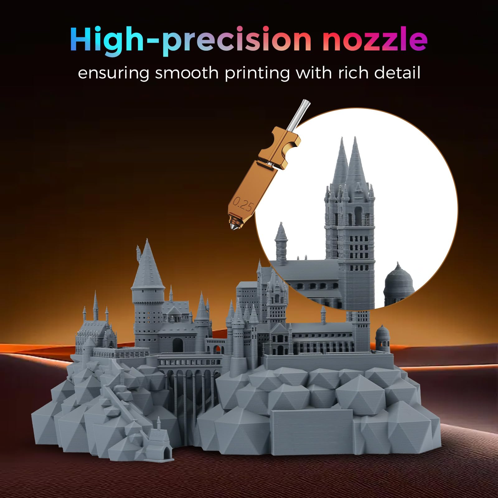 FLASHFORGE Adventurer 5X Gruppo ugelli, tutte le dimensioni Confezione da 4 ugelli,Parti per stampante 3D AD5X