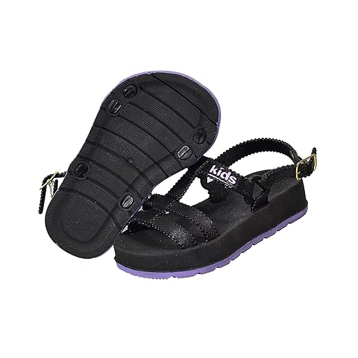 Sandália Infantil de Menina Princesa Colorida Solado Antiderrapante Feita com PVC Micro Expandido