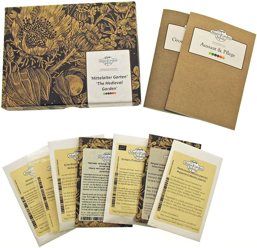 The Medieval Garden – Seed kit Gift Box with 7 Traditional Plants from ...