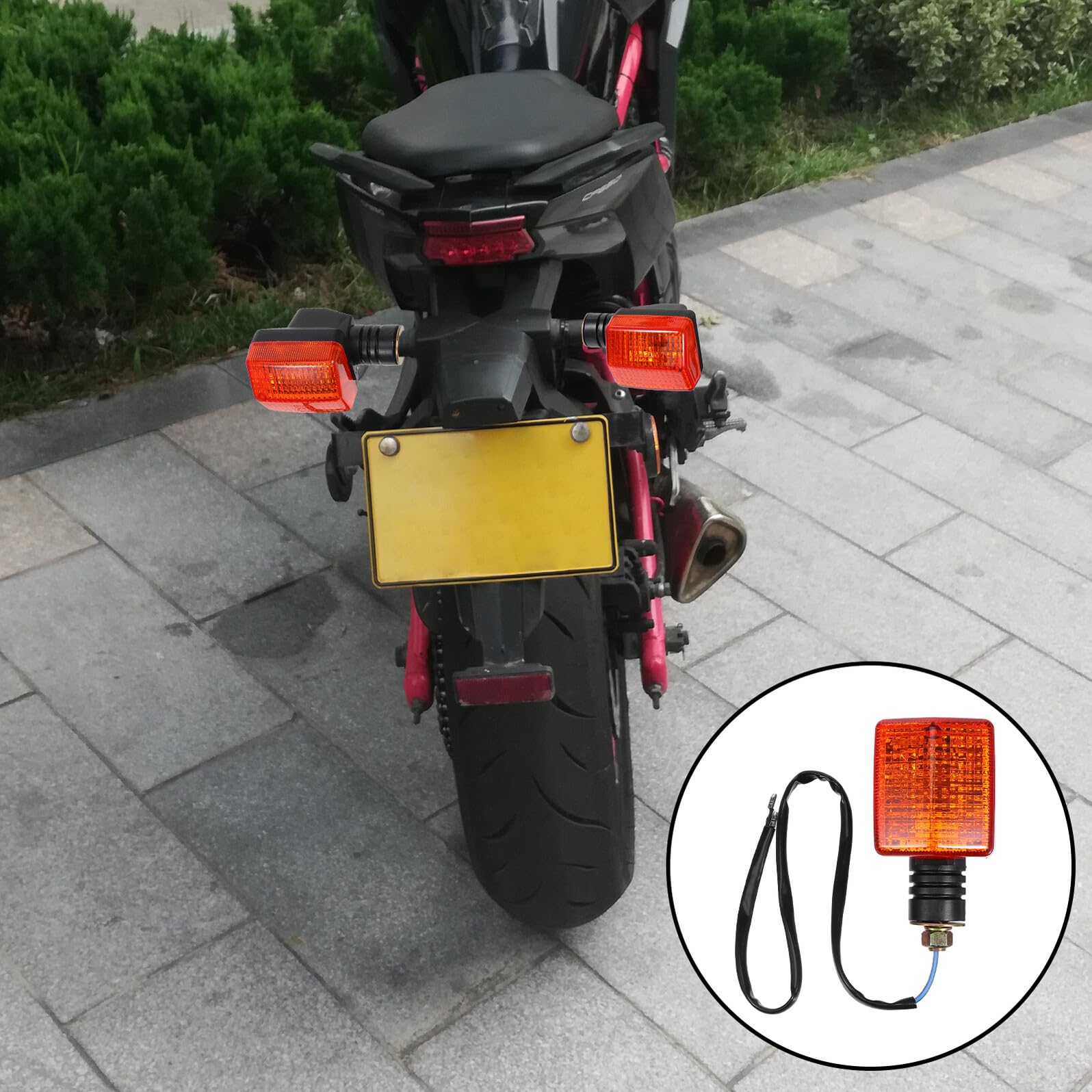 Holibanna Indicatori di Direzione per Moto LED Impermeabili Anteriori e Posteriori Fanali Posteriori per Scooter e Bici Elettriche Piccoli Installazione Semplice e Alta Visibilità