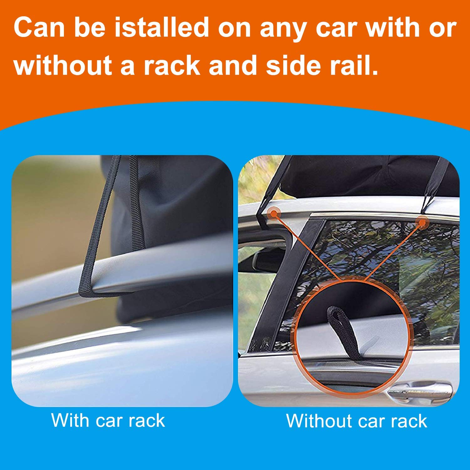 Fivklemnz Car Roof Bag Cargo Carrier, Waterproof Rooftop Cargo Carrier