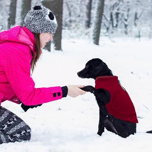 Miniatura 6 de Abrigo de forro polar cálido para invierno, resistente al viento, chaqueta para cachorro, chaleco reflectante suave para mascotas, escote con tira