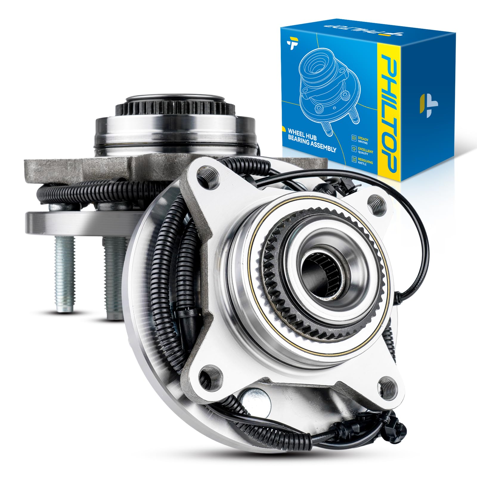 PHILTOP 515142 x2 4WD Front Wheel Bearing Hub Assembly for Ford F-150