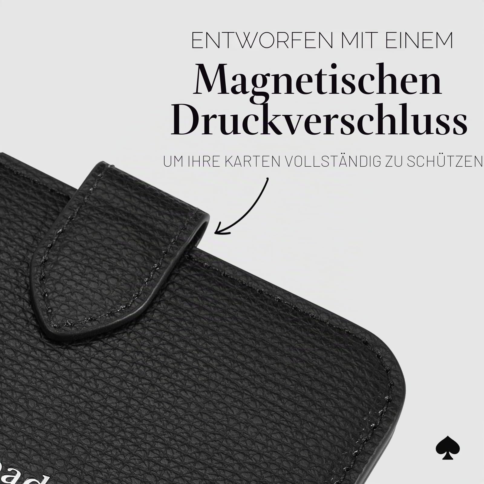 Kate Spade New York Morgan Magnetische Handy-Brieftasche/Kartenhalter – kompatibel mit MagSafe Wallet – Schwarz