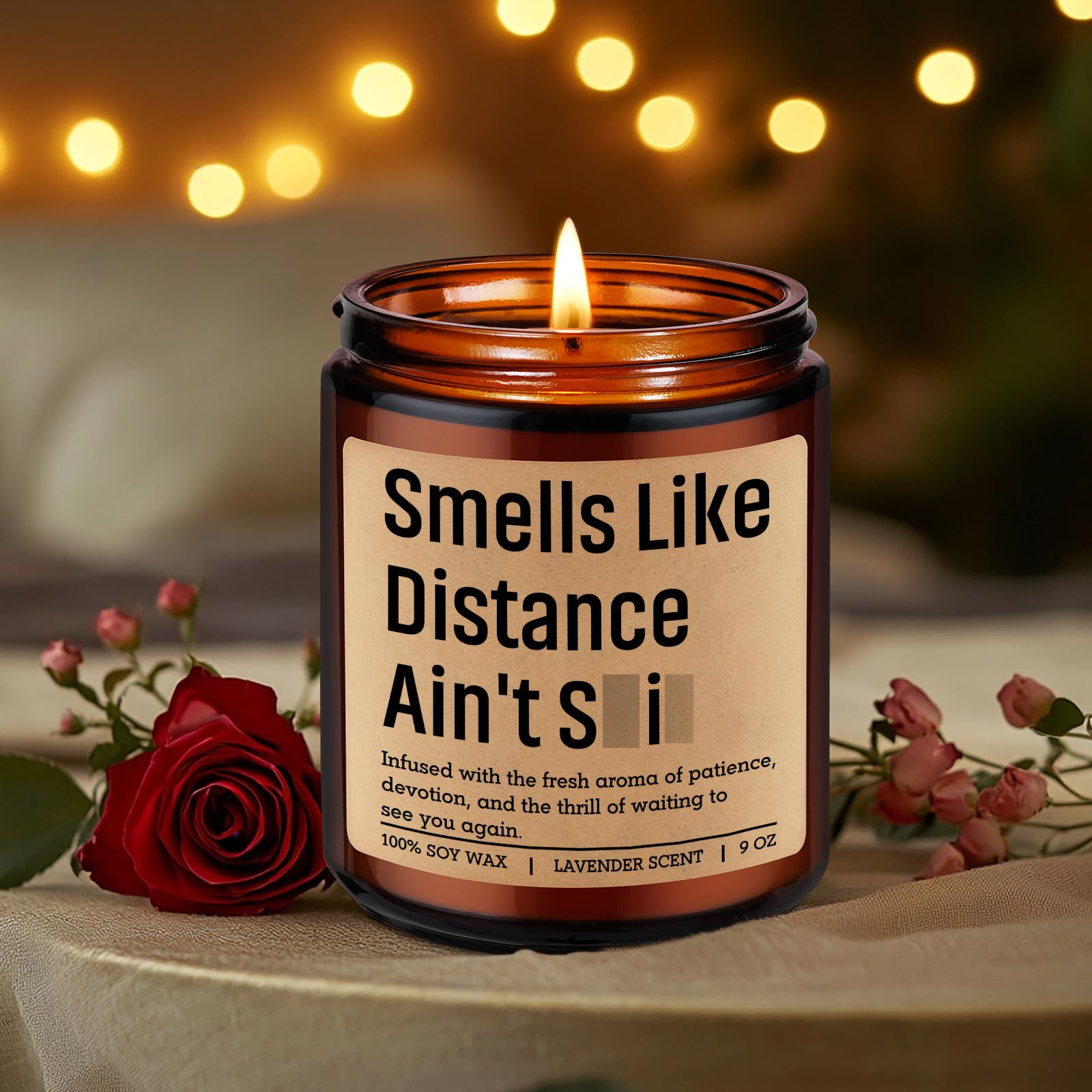 GSPY Scented Candle, Long Distance Relationship Gifts for Him, Her - Gifts for Long Distance Boyfriend, Girlfriend, Couple - Funny Mothers Day, Birthday, Deployment Ideas for BF, GF, Best Friend