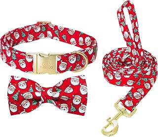 Tunkoo Christmas Dog Collar & Leash Bundle, S