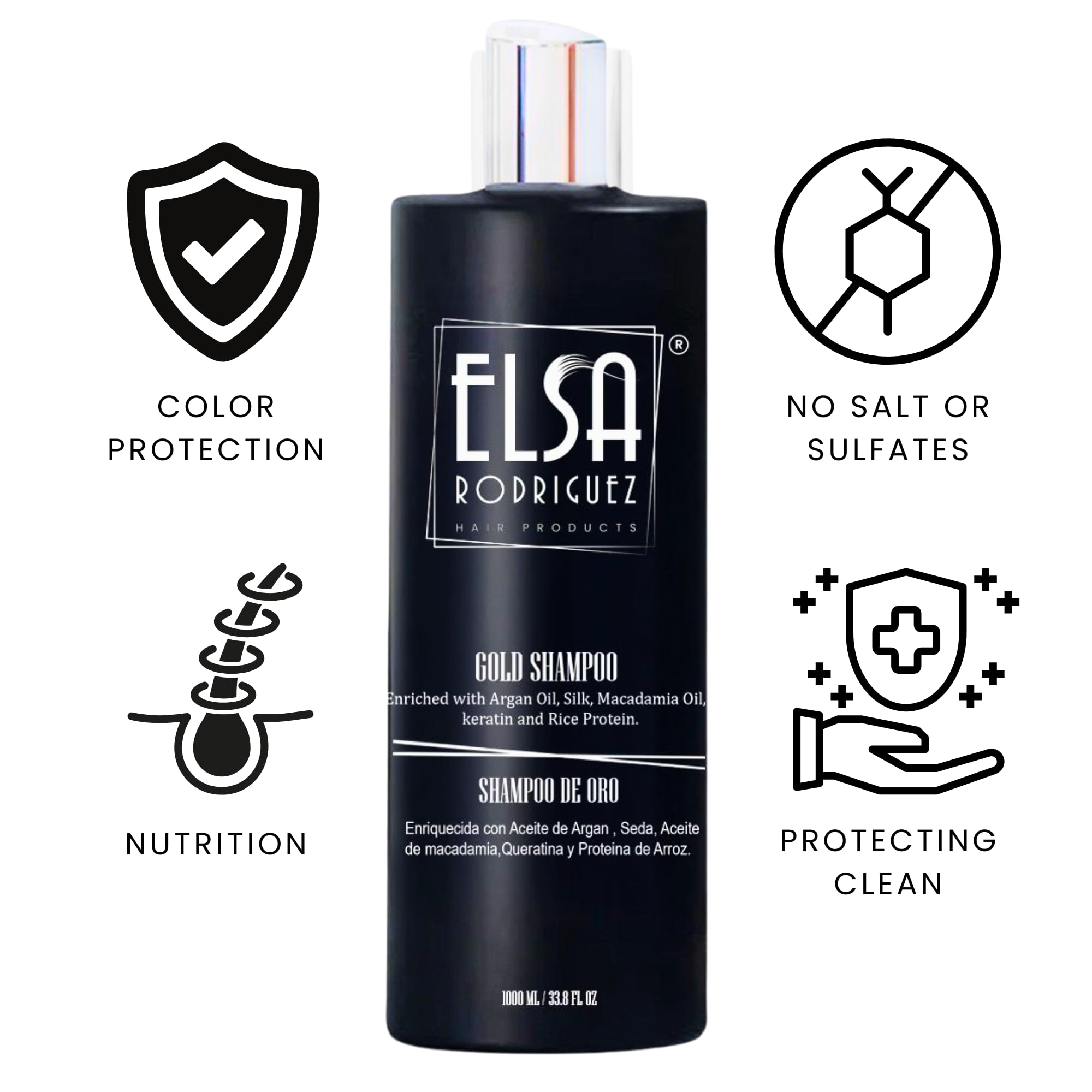 Amazon.com : Elsa Rodriguez - Gold Shampoo - Deep Cleansing - Hair