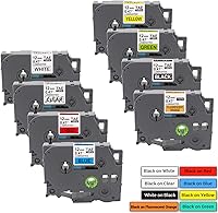 Vista 1 de Cinta de etiquetas de repuesto compatible para Brother P Touch TZe 0.472 in 0.47 pulgadas