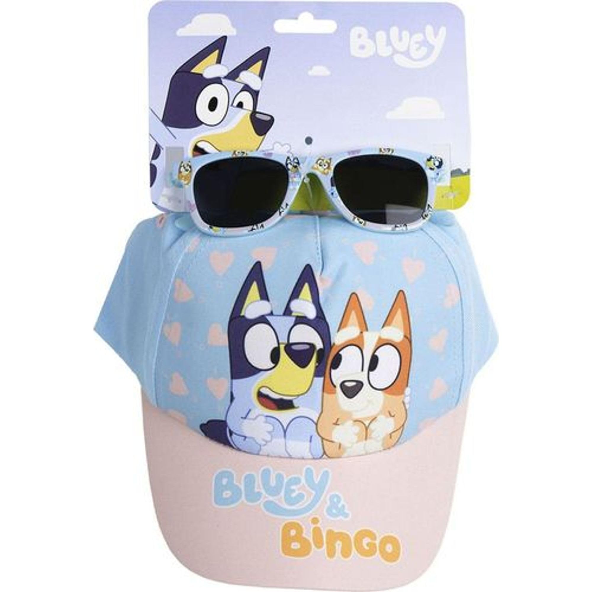 Gorra y Gafas de Sol Bluey Set Infantil Original para Niñ@s Unisex - Gorra y Gafas Bluey Accesorios Verano Gafas Protección UV y Gorra Ajustable