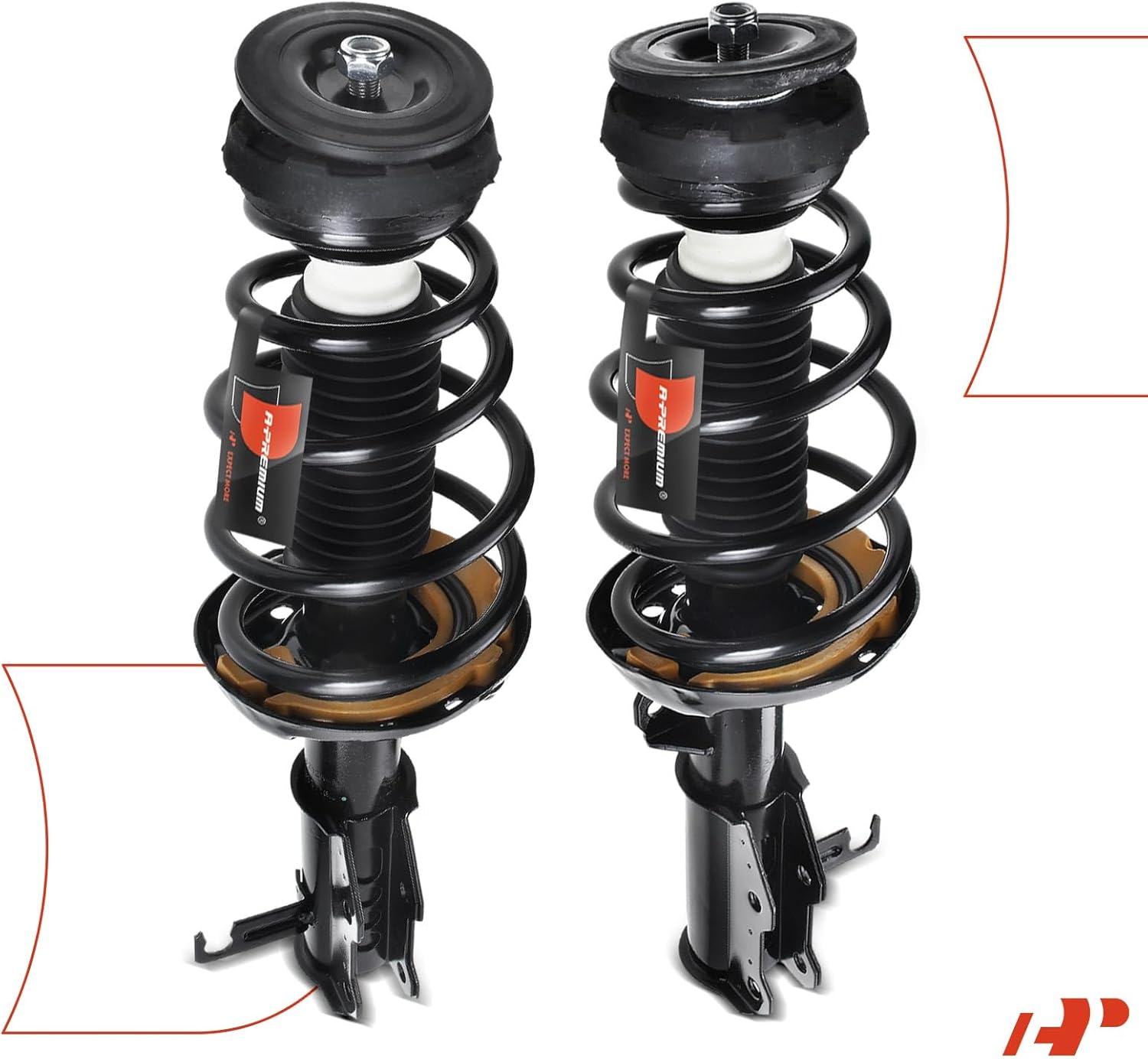 A-Premium Front Pair (2) Complete Strut & Coil Spring Assembly Compatible with Chevrolet/Chevy Malibu 2013 2014 2015, Malibu Limited 2016, Driver and Passenger Side