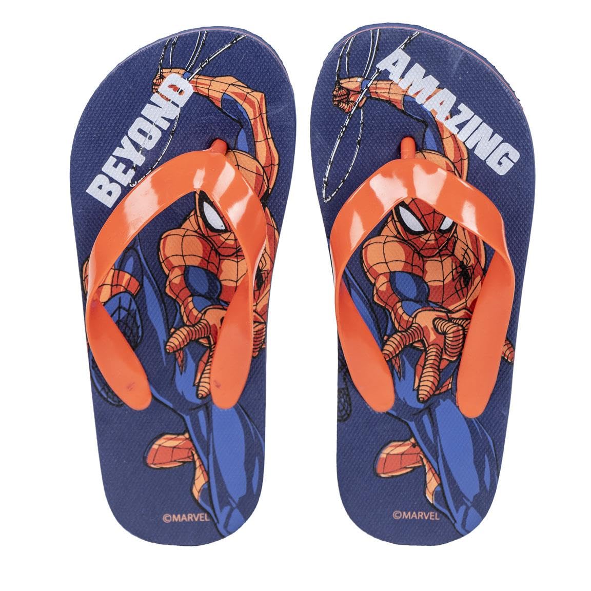 CERDÁ LIFE'S LITTLE MOMENTS Spiderman Children's Flip Flops - Blue and Red - Size 1 - Made of 100% EVA - Finger Flip Flops for Boys and Girls - Original Product Designed in Spain