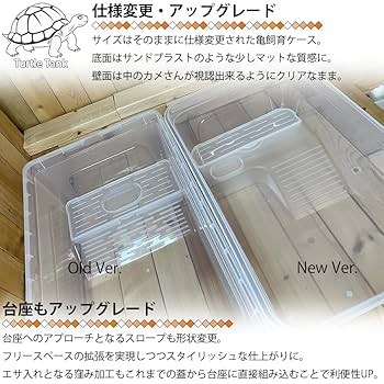 Amazon | 亀飼育ケース (中) タートルタブ 排水口付き タートル