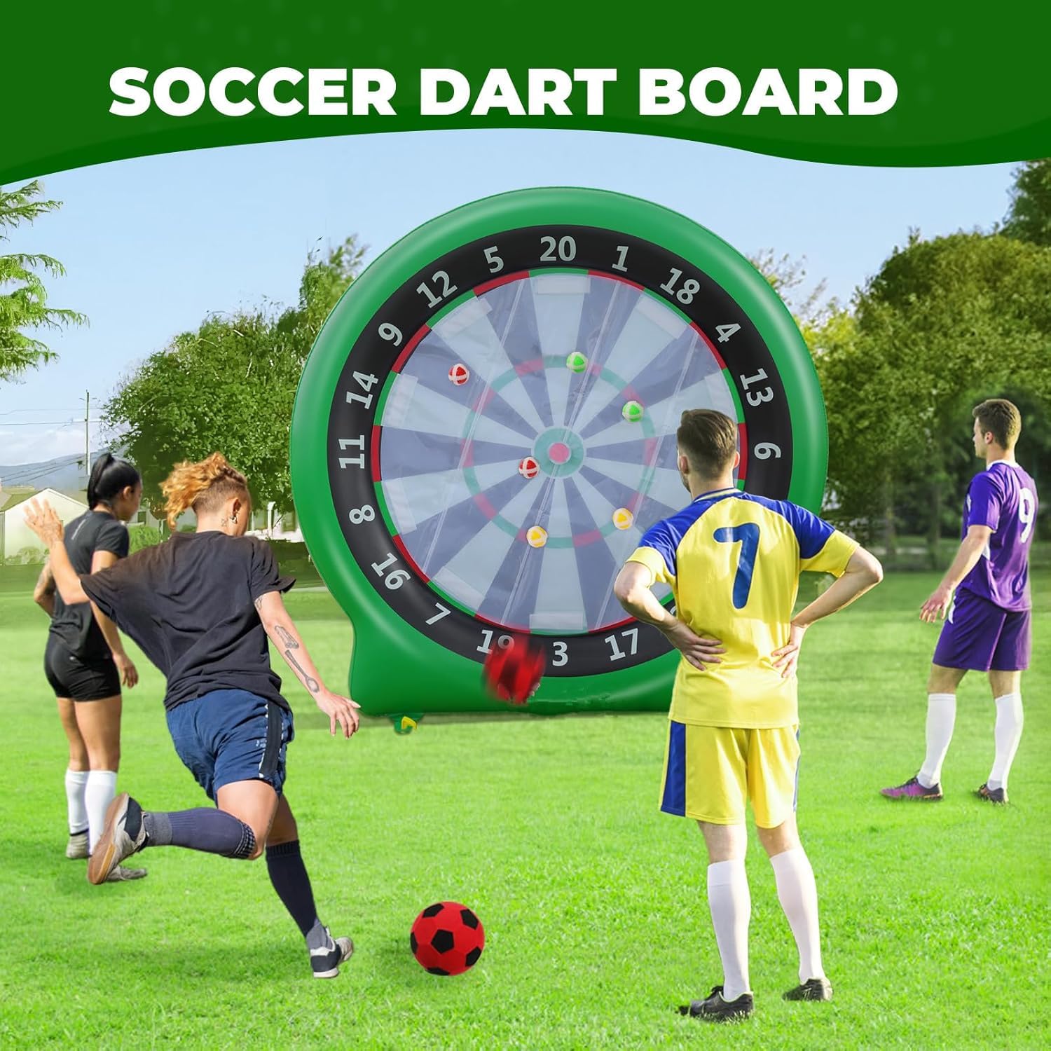 Tablero de Dardos de fútbol Golf Inflable Cargado Gigante Inflable,Juegos y Bombas de Lanzamiento
