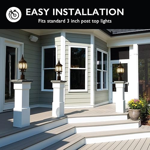 Vista 67 de Design House 502211 Base de pilar de linterna exteriores, color negra