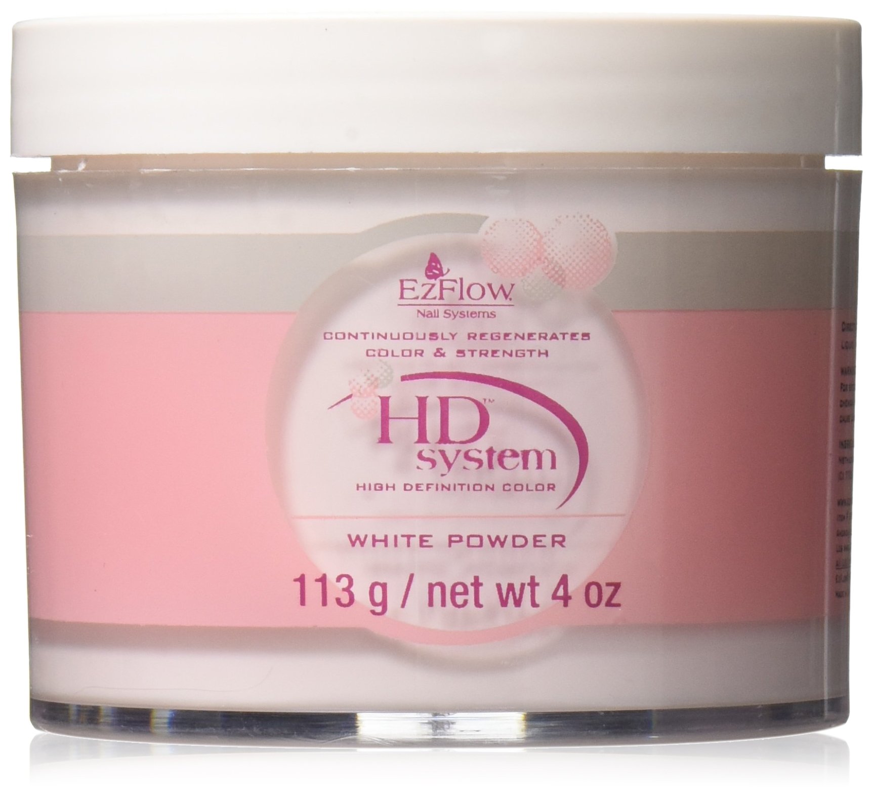 EZ Flow High Definition Powder False Nails White 4 Ounce, Pack of 1