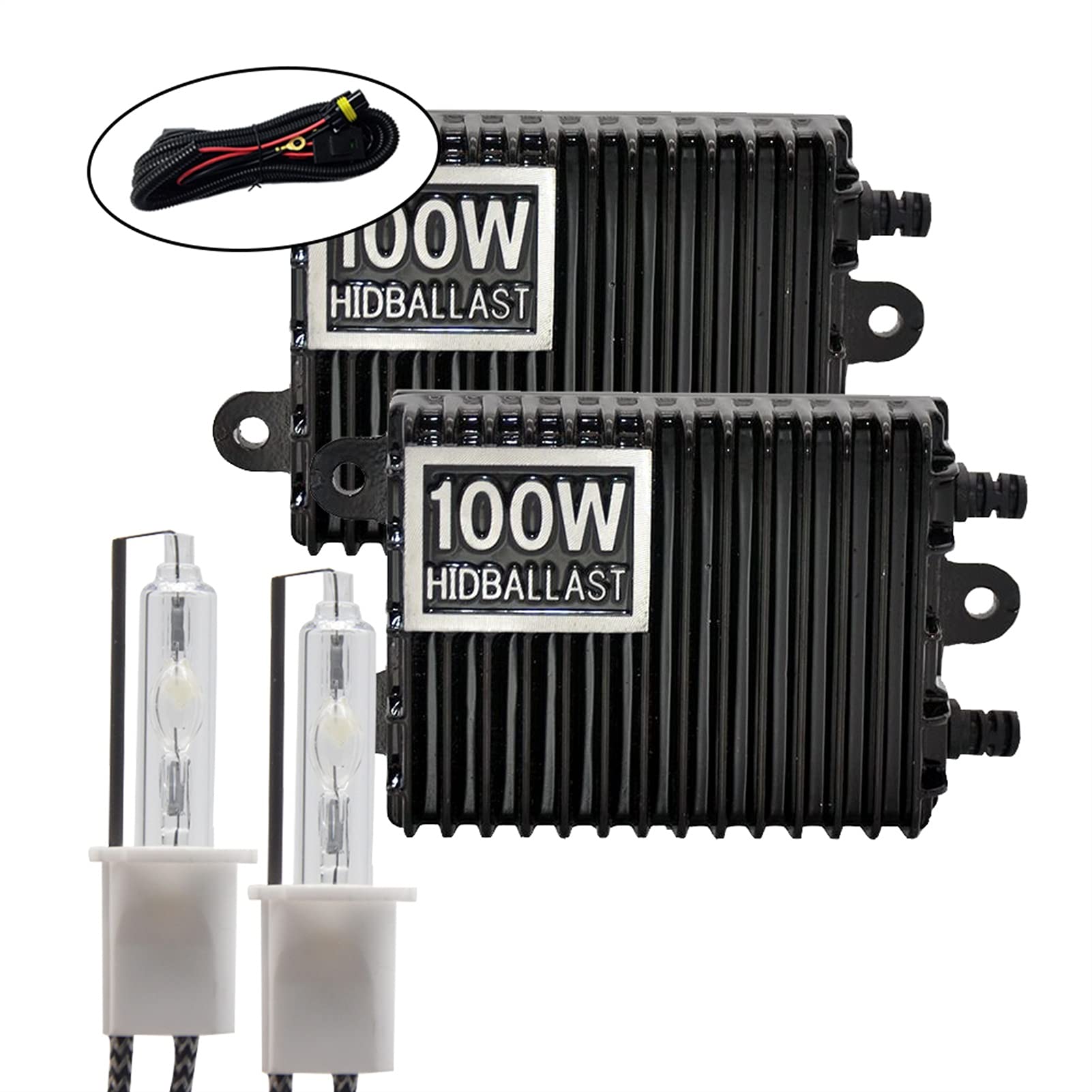 Faros LED 100W Kit de lastre HID Xenon Bombilla Auto Xeno Faro Lámpara 12V H1 H3 H7 H11 9005 9006 4300K​ 5000K 6000K 8000K Bulbo Llevado (Color Temperature : 4300 K, Emitting Color : Yellow)
