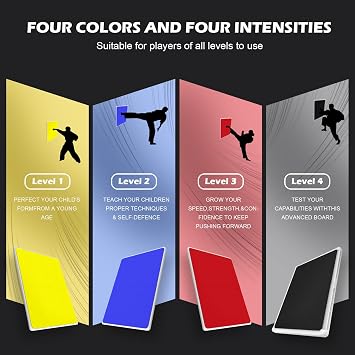 4 Pack Rebreakable Boards Martial Arts,Taekwondo Breaking Boards for Kids,Karate Boards for Breaking Kids,Adults Karate Breaking Boards Rebreakable se,Boxing Arts Training Equipment Gifts