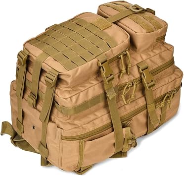 Military Tactical Backpack Small 3 Day Assault Pack Army Molle Bag Backpacks Brown