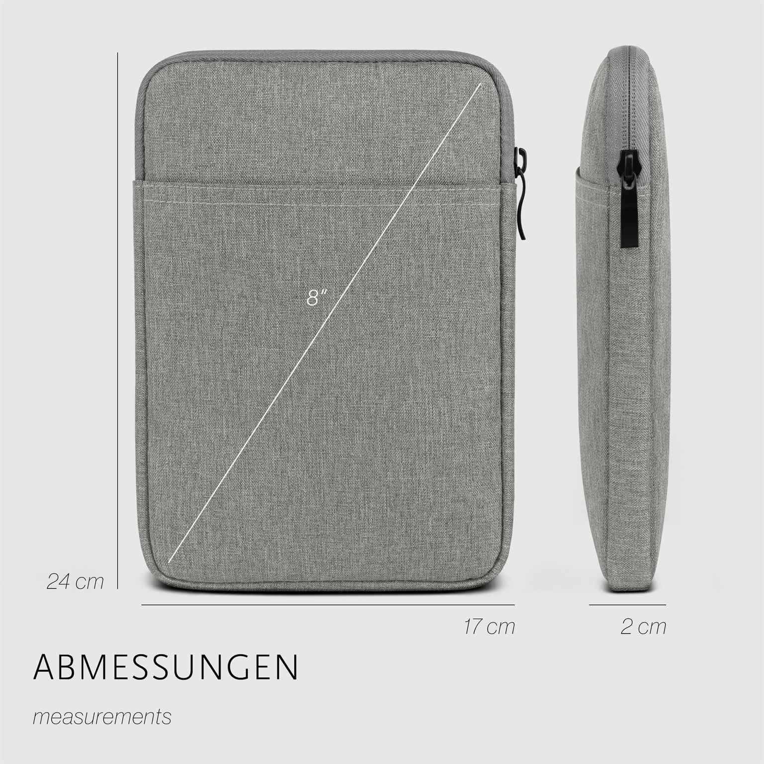 moex Custodia per tablet Fire Max 11 - Custodia con scomparto per accessori, in fibra di poliestere, minimalista con chiusura lampo