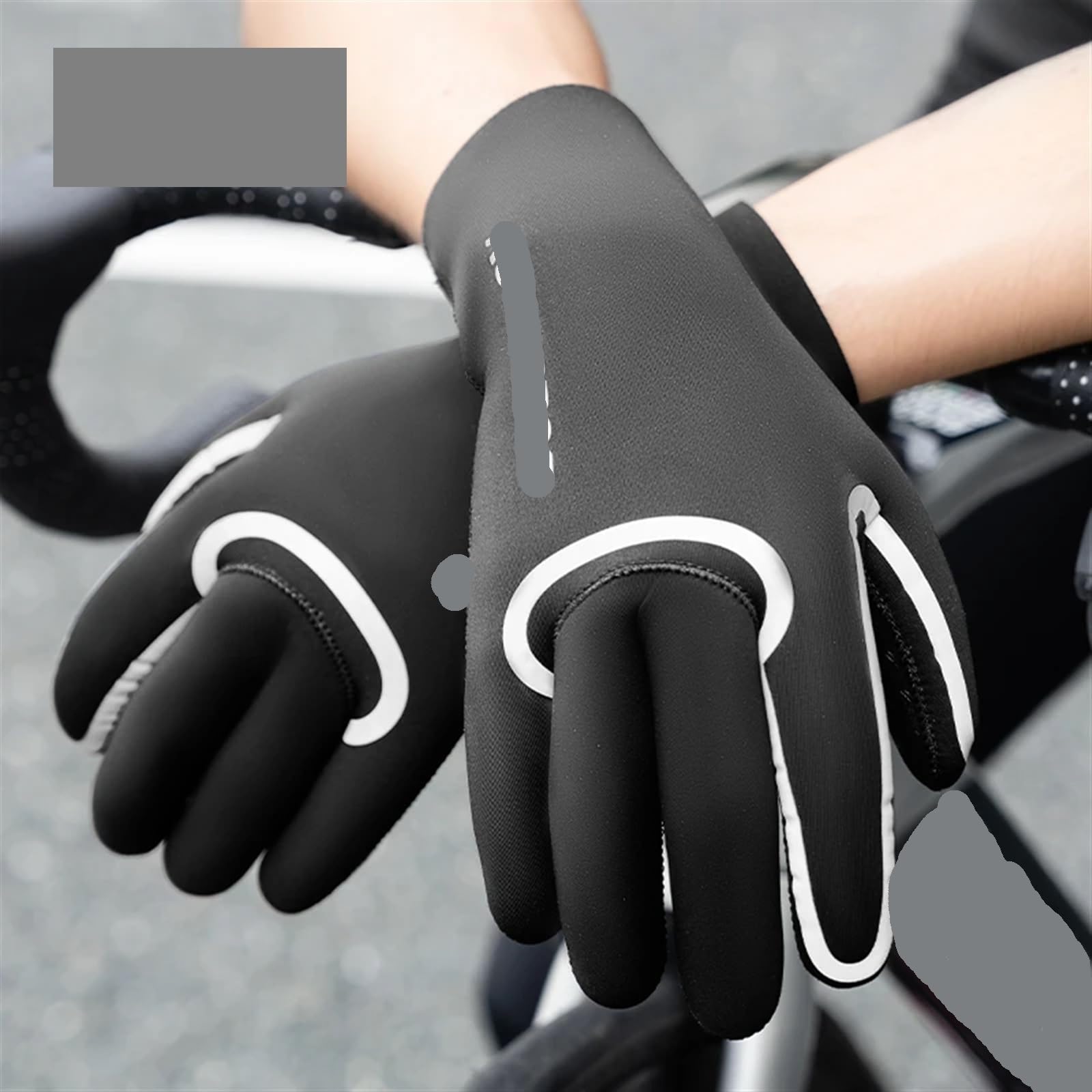 Guanti invernali caldi Guanto sportivo antivento impermeabile for bicicletta in pile antiscivolo for sci da moto ciclismo per Sci