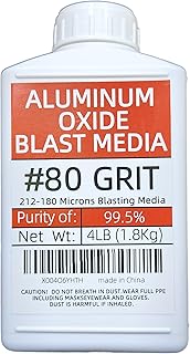 #80 Grit Aluminum Oxide Sandblasting Medium (4 Lbs/1.8 Kg) Fine Sandblasting Medium