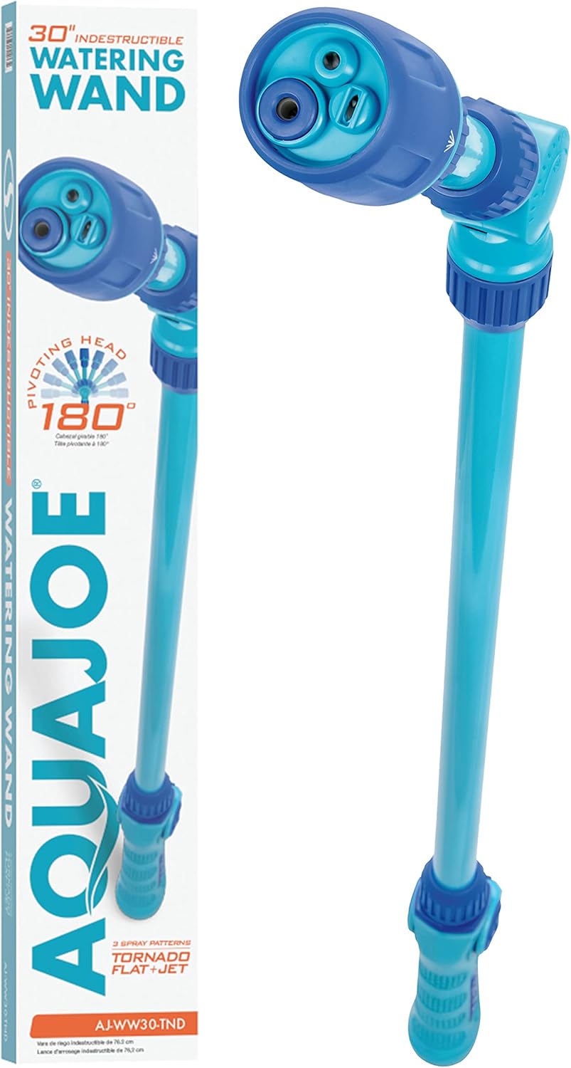Aqua Joe AJ-WW30-TND Telescoping Watering Wand, 30-inch, 3 Spray Patterns, Tornado Spray
