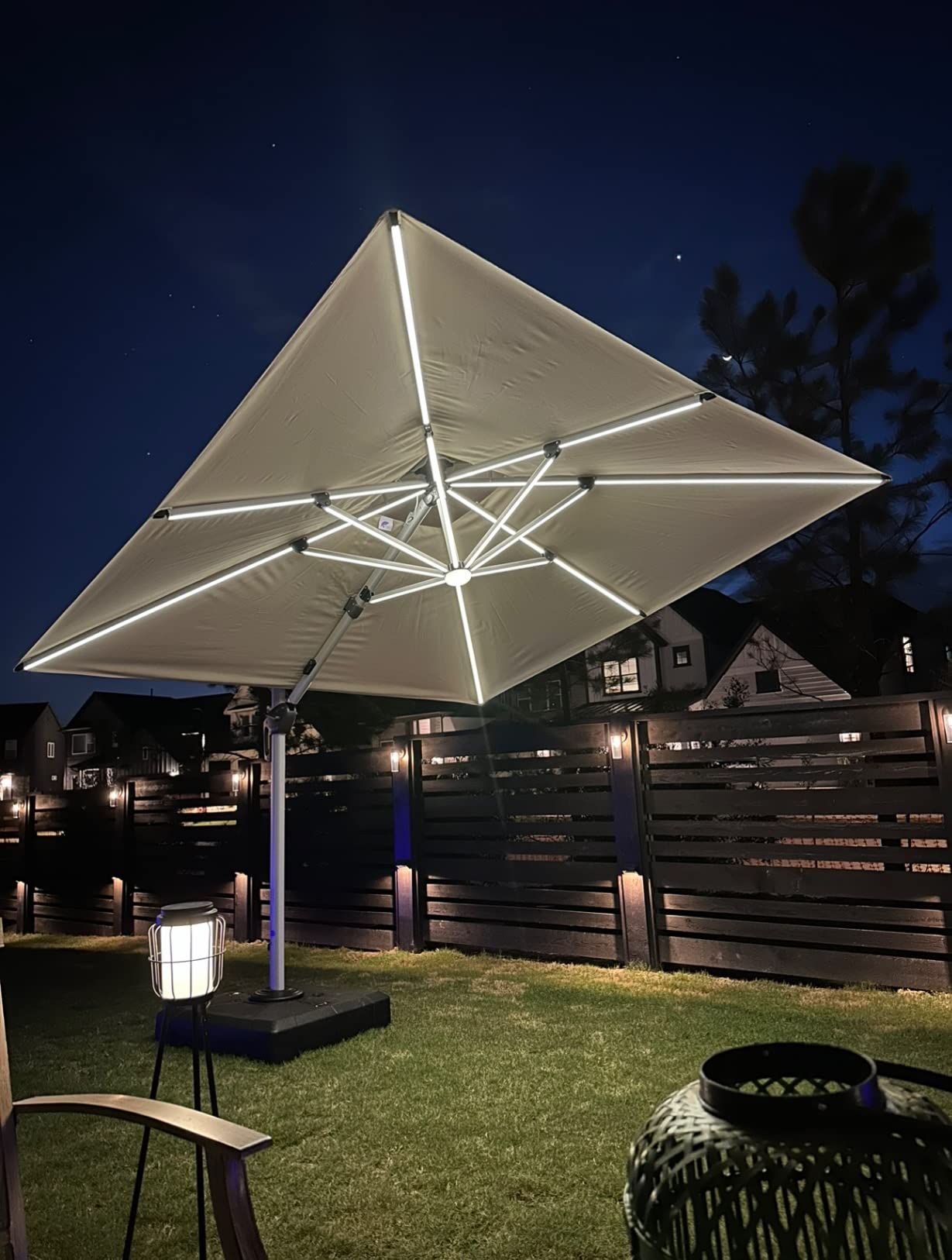 67/mo Finance PURPLE LEAF 11 Feet Double Top Deluxe Solar Powered