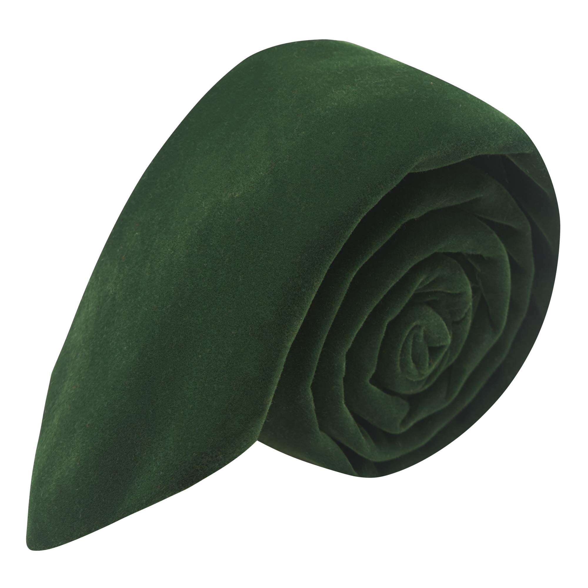 King & Priory Luxury Dark Green Velvet Tie