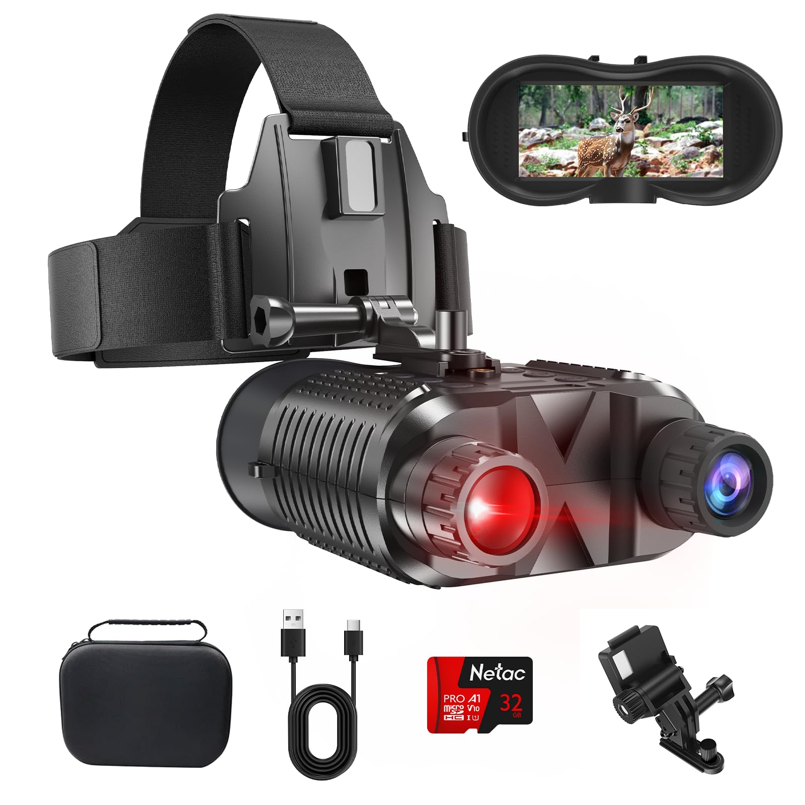 Amazon.com: 4K Handsfree Night Vision Goggles, Night Vision