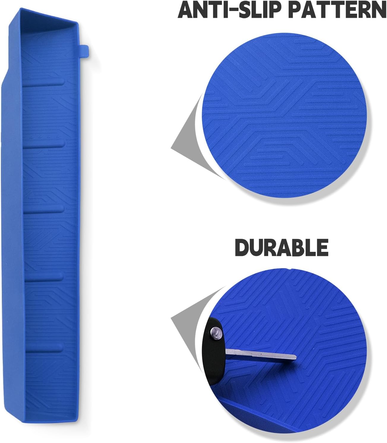 1pc Custom Silicone Liner Pad for Toyota Tacoma 2024 2025 2026 Crew Cab Interior, Co-Pilot Passenger Dashboard Organizer Tray Insert, Fits Tacoma 4th Gen Accessories (Blue)