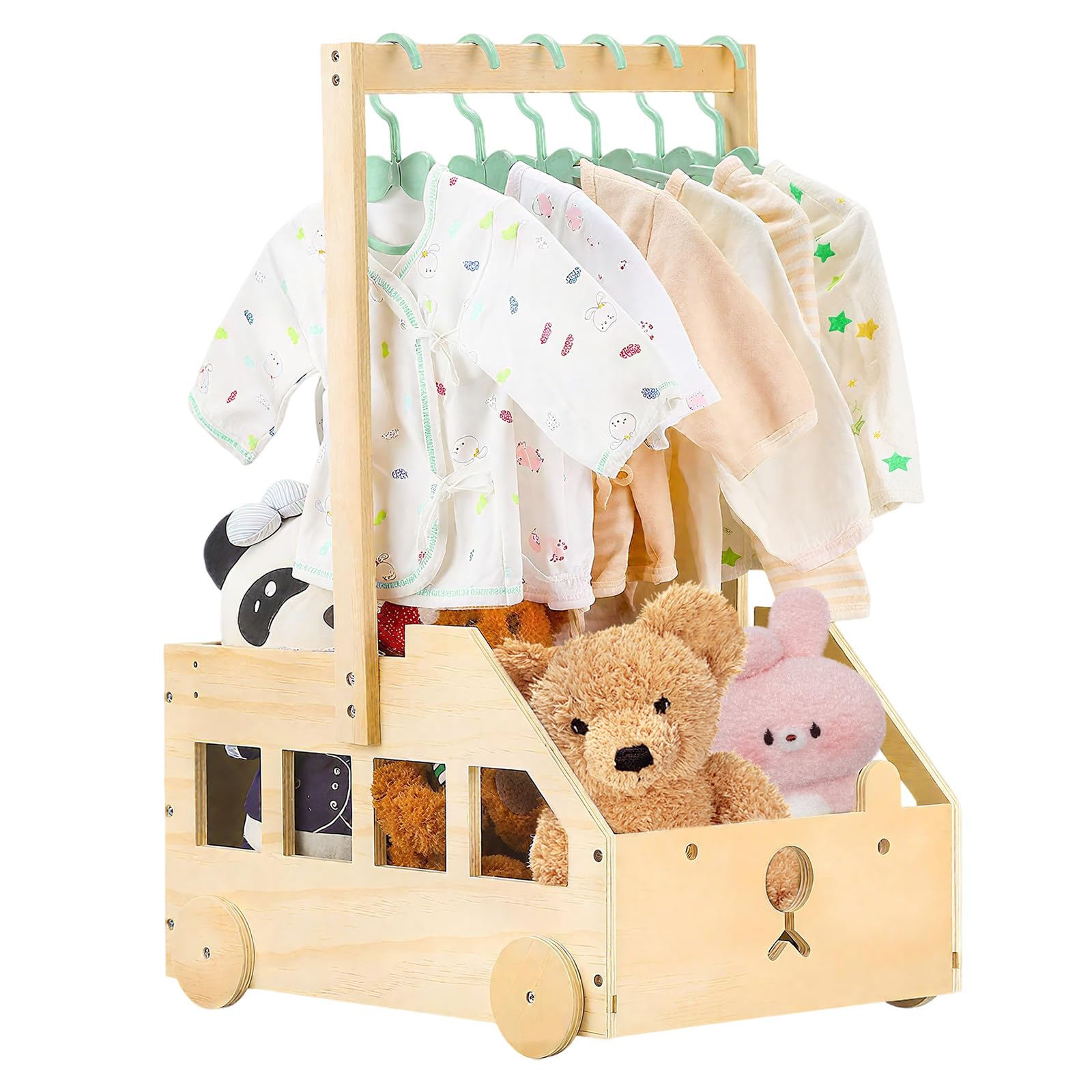 Drewniane pudełko na baby shower, drewniany kosz na prezent dla dziecka, drewniane kosze na prezenty dla dziecka z uchwytem, prezent dla chłopca lub dziewczynki