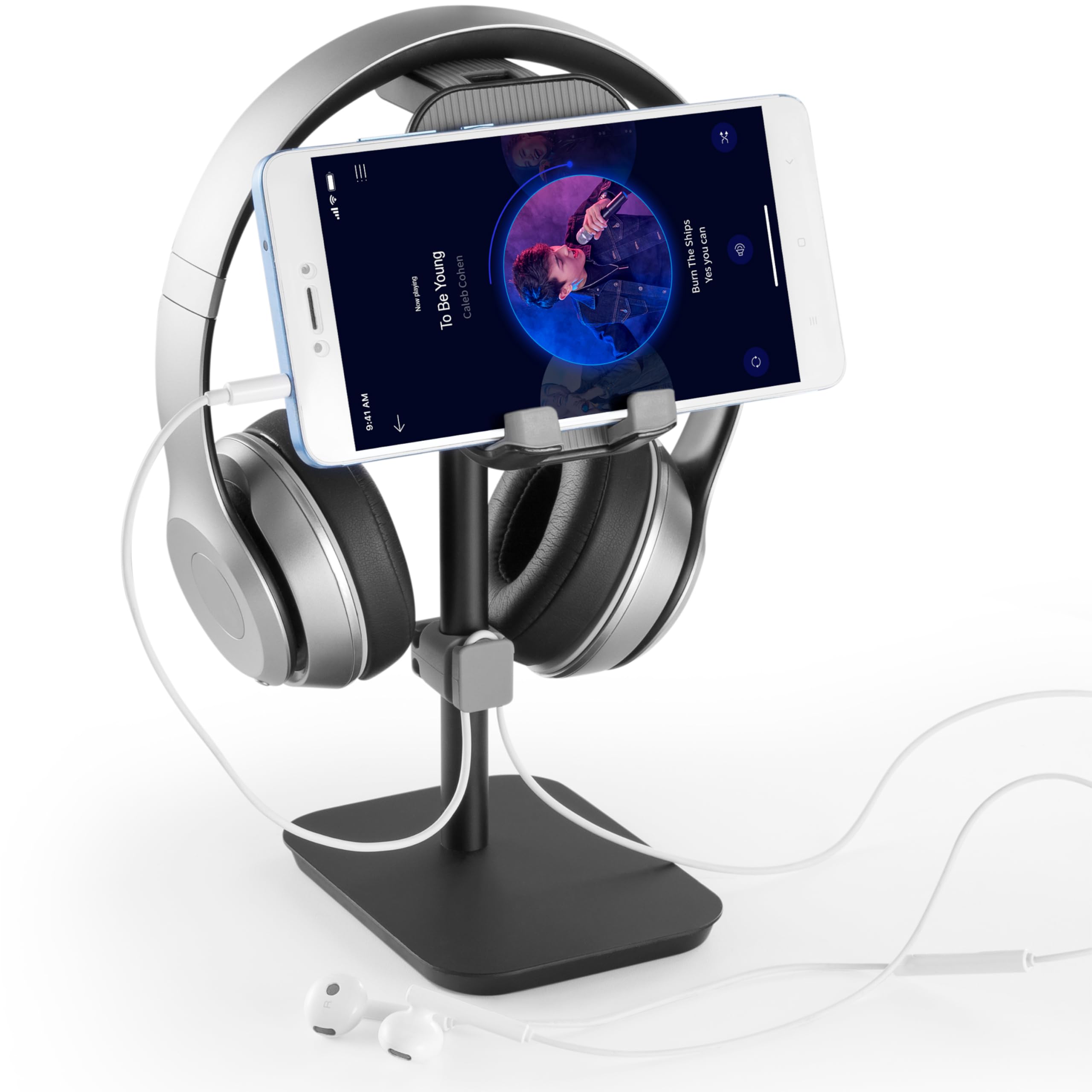 RICOO Premium Headphone Stand, HH013 Model, Ultimate Aluminum and Silicone Headset Holder Desk Display 86x120x248 mm - Image 3
