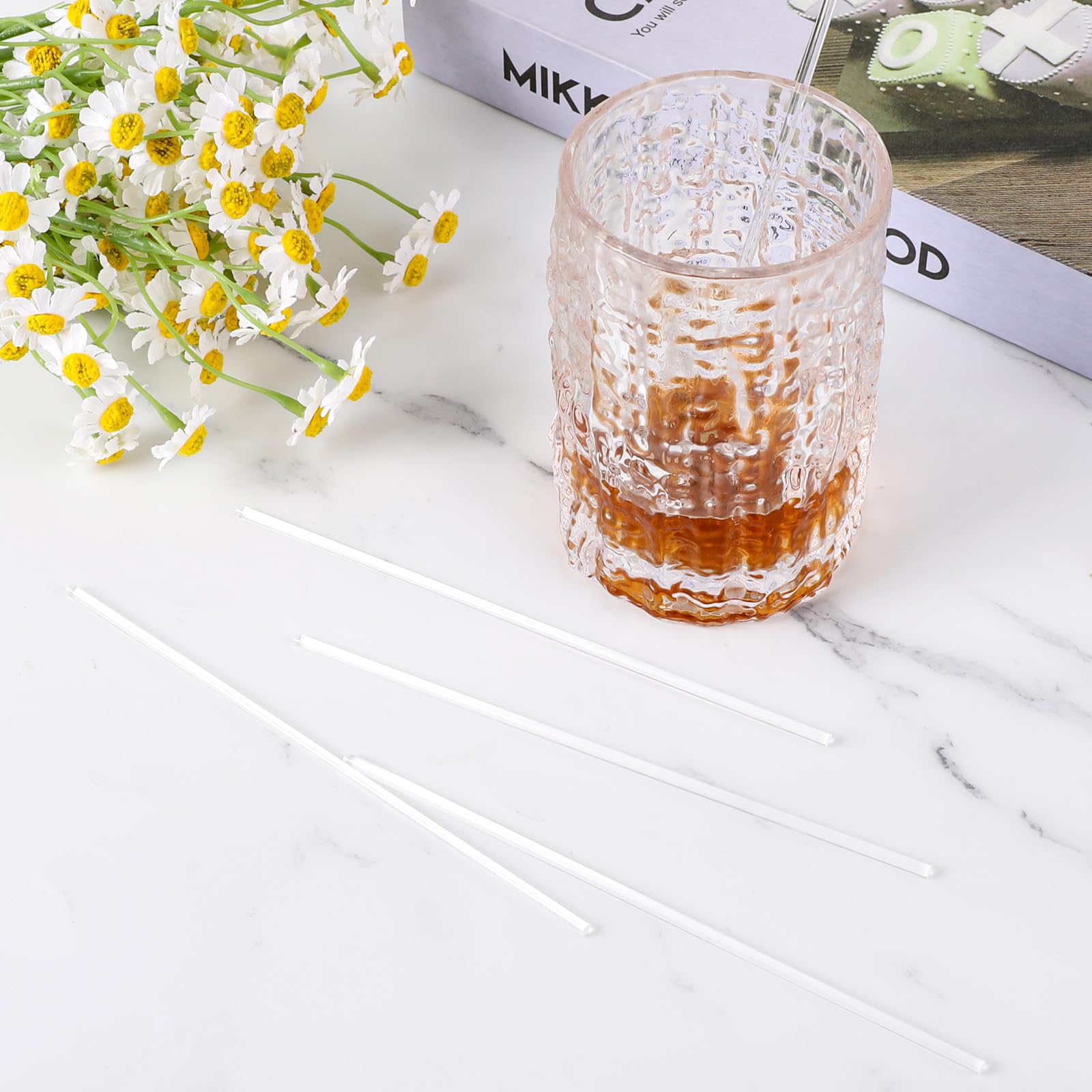 Lot de 100 bâtonnets de sucettes en acrylique transparents réutilisables pour la fabrication de biscuits, cupcakes, desserts, chocolats