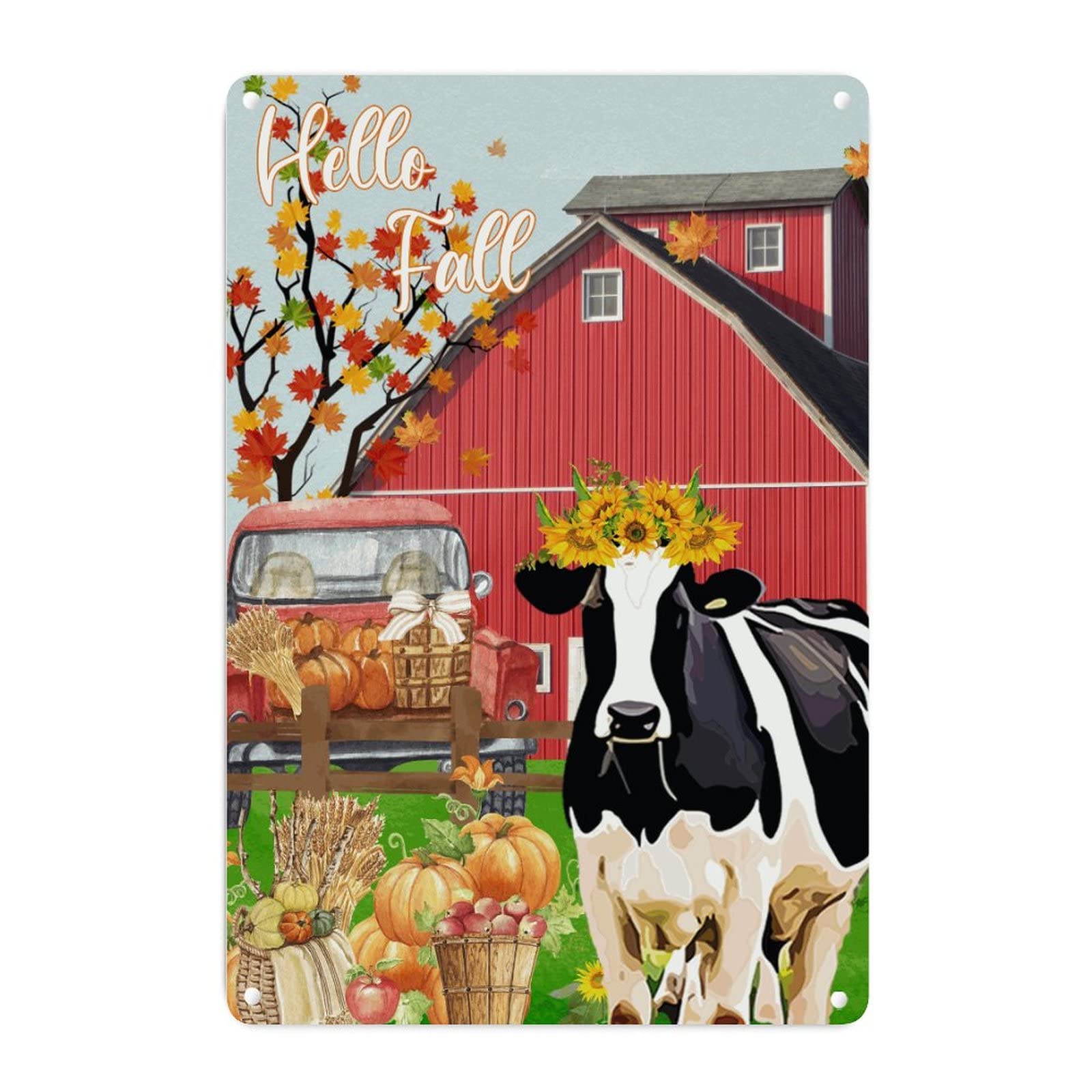 Panneau en métal pour homme idéal comme décoration de Thanksgiving et d'automne