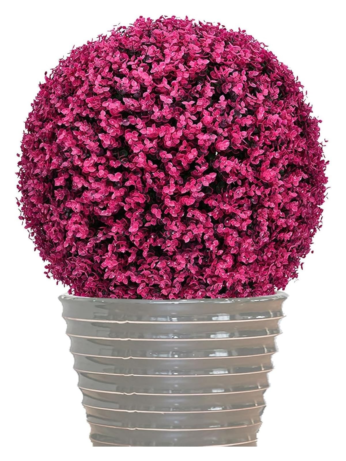 Bolas de césped artificial, bola topiaria de boj artificial, plantas artificiales decorativas de vegetación artificial, esferas grandes for jardín al aire libre, bolas decorativas de boj(Purple,30cm)