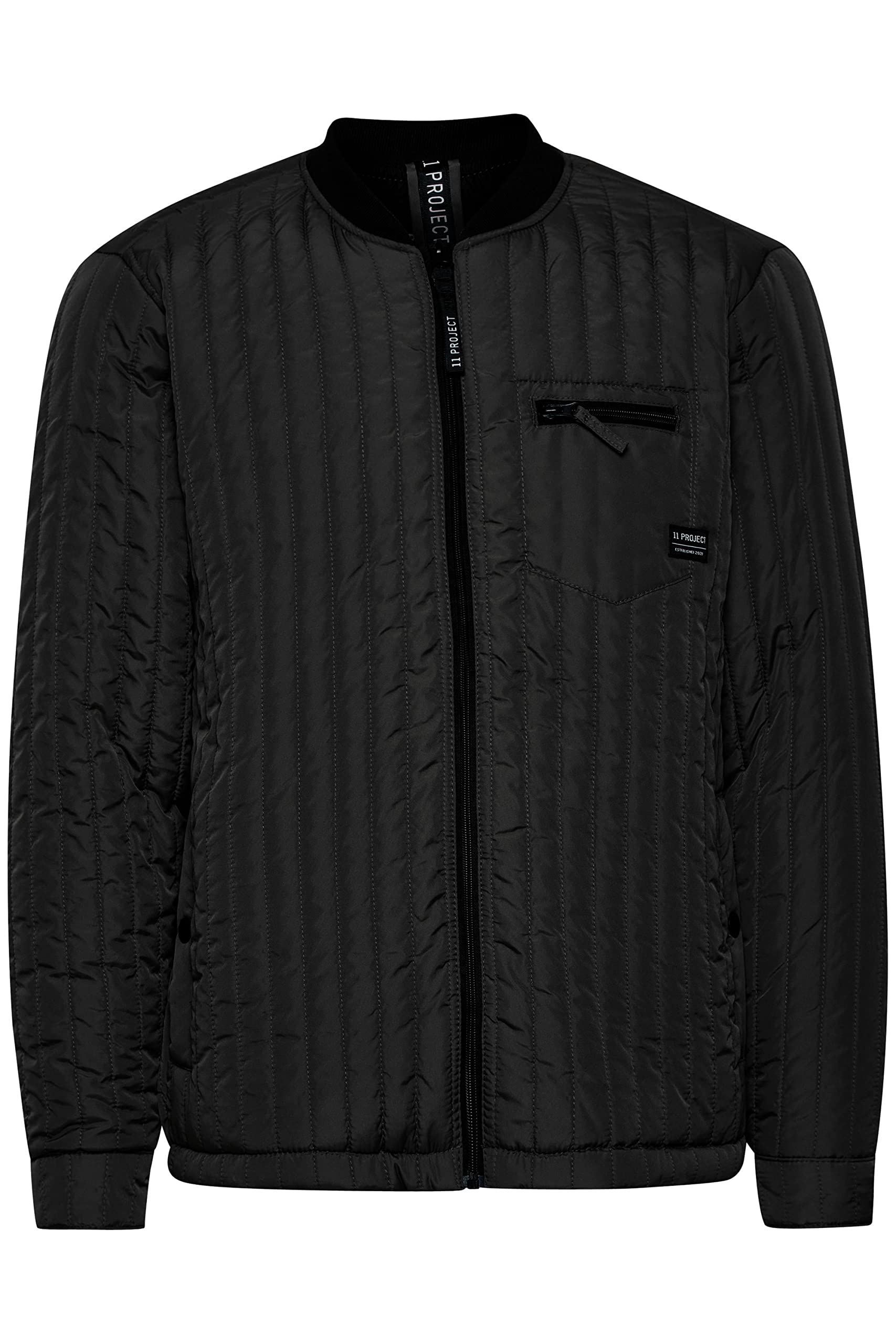 Veste Matelassée PRArik Pour Homme - Légère, Coupe Droite, Col Côtelé - Idéale Mi-saison, Printemps/automne