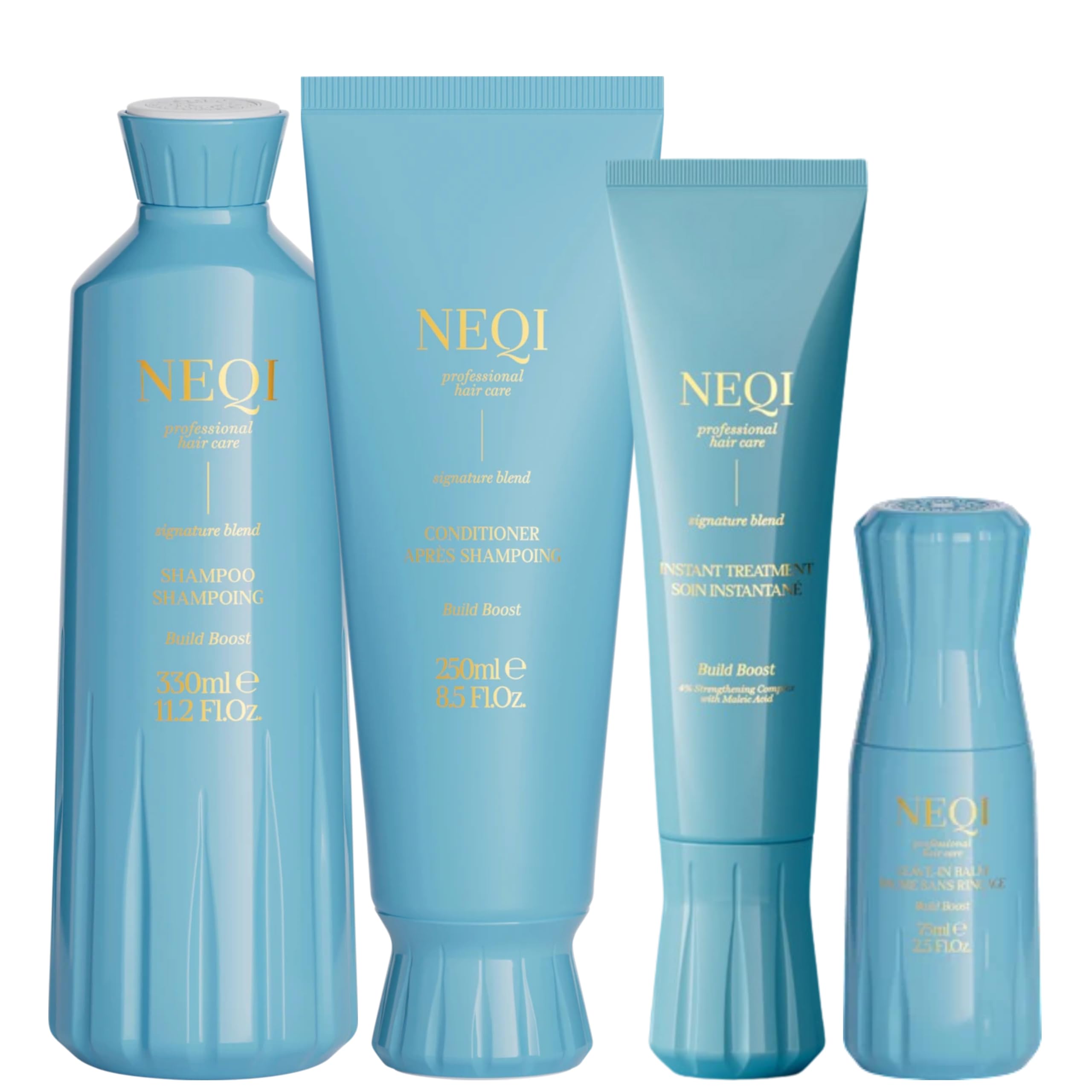 Build Boost Full Routine - Shampoo 330ml + Conditioner 250ml + Treatment 100ml & Leave-In Balm 75ml