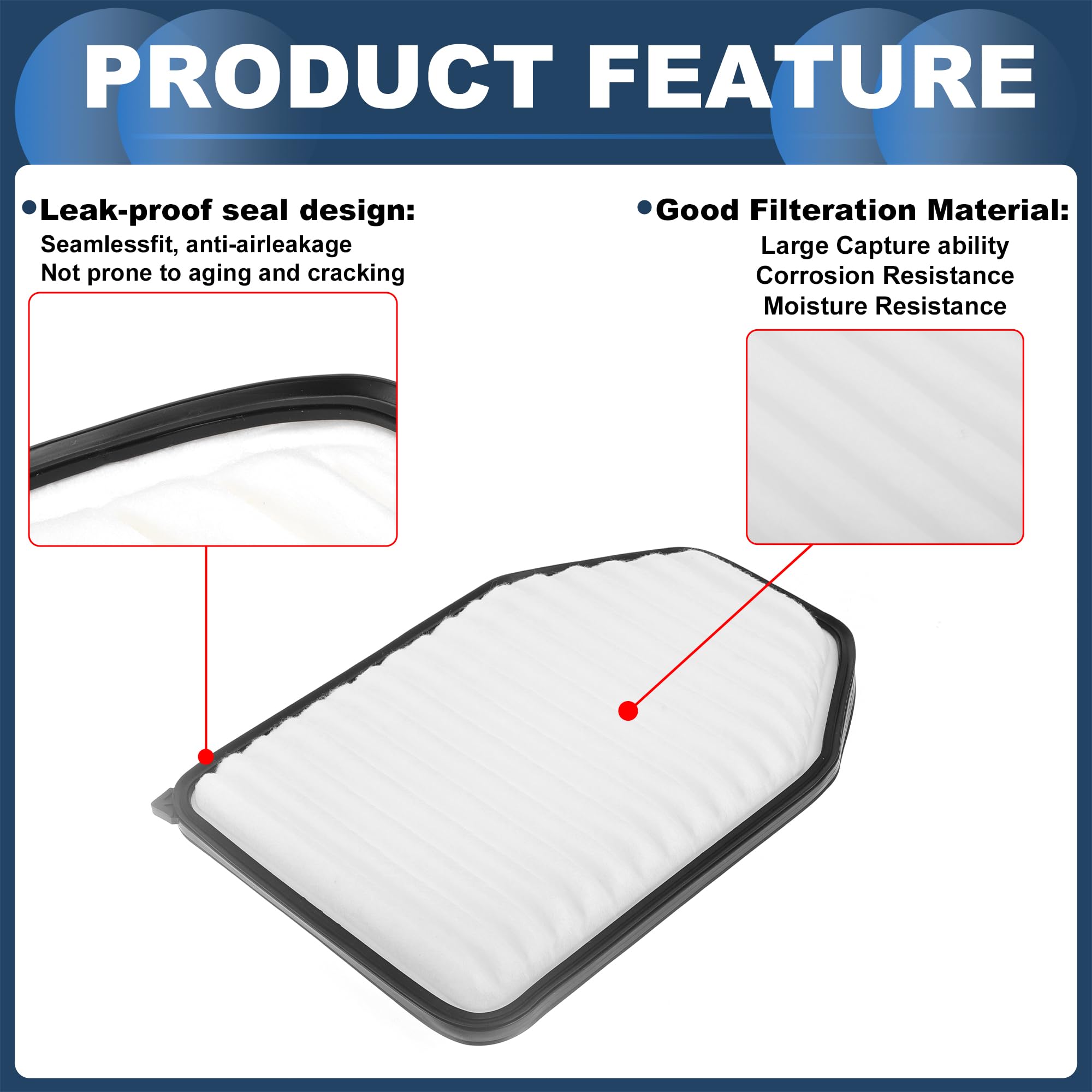 MaXpeedingrods High Performance Air Filter For Jeep Wrangler JK 2007-2017 - Washable, Reusable, No Oil Needed - View #7