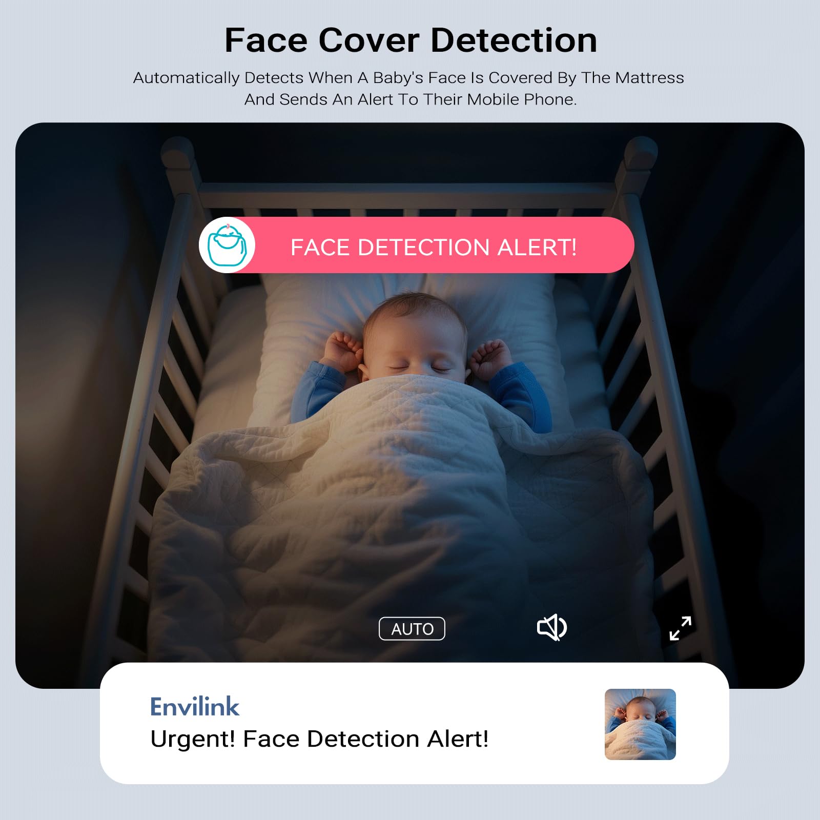 Aggiornamento Baby Monitor, Smart Baby Monitor Camera, Video Baby Monitor con Fotocamera e Audio, Visione Notturna, VOX, 2-Way Talk, 5 Ninne Nanne 1500ft WiFi Baby Monitor
