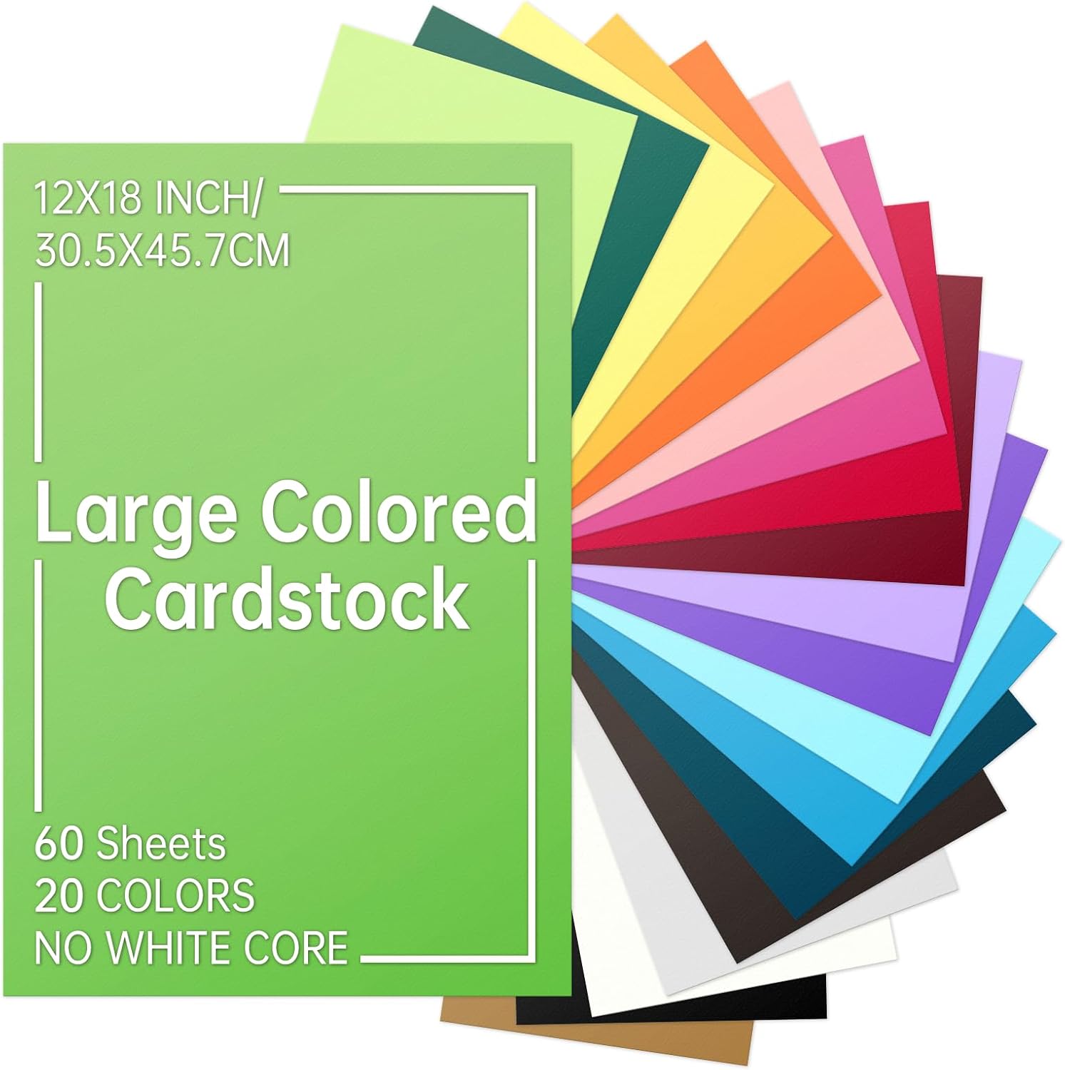 12x18 Inch 60 Sheets Large Printable Card Stock Paper Heavyweight 80lb Cover Matte Finish Cardstock Great for Flyers, Menu's, Covers,Poster Boards