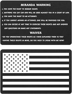 ABNTY Metal Miranda Rights Card – Legal Rights Reminder for Law Enforcement, Attorneys, and Legal Education Tools
